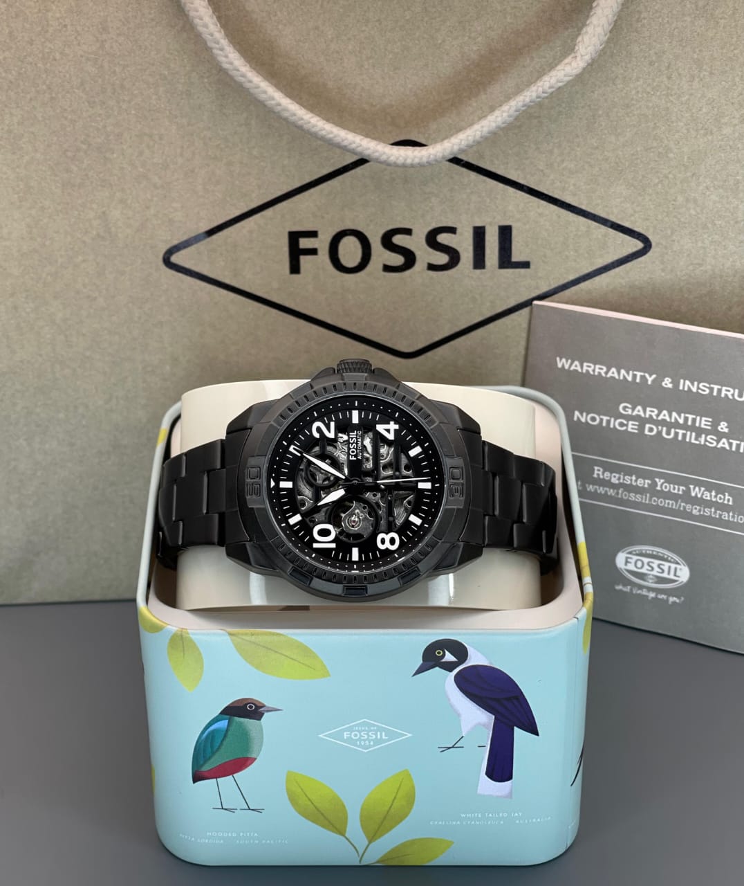 Fossiil Automatic Skeleton Watch – Black Edition