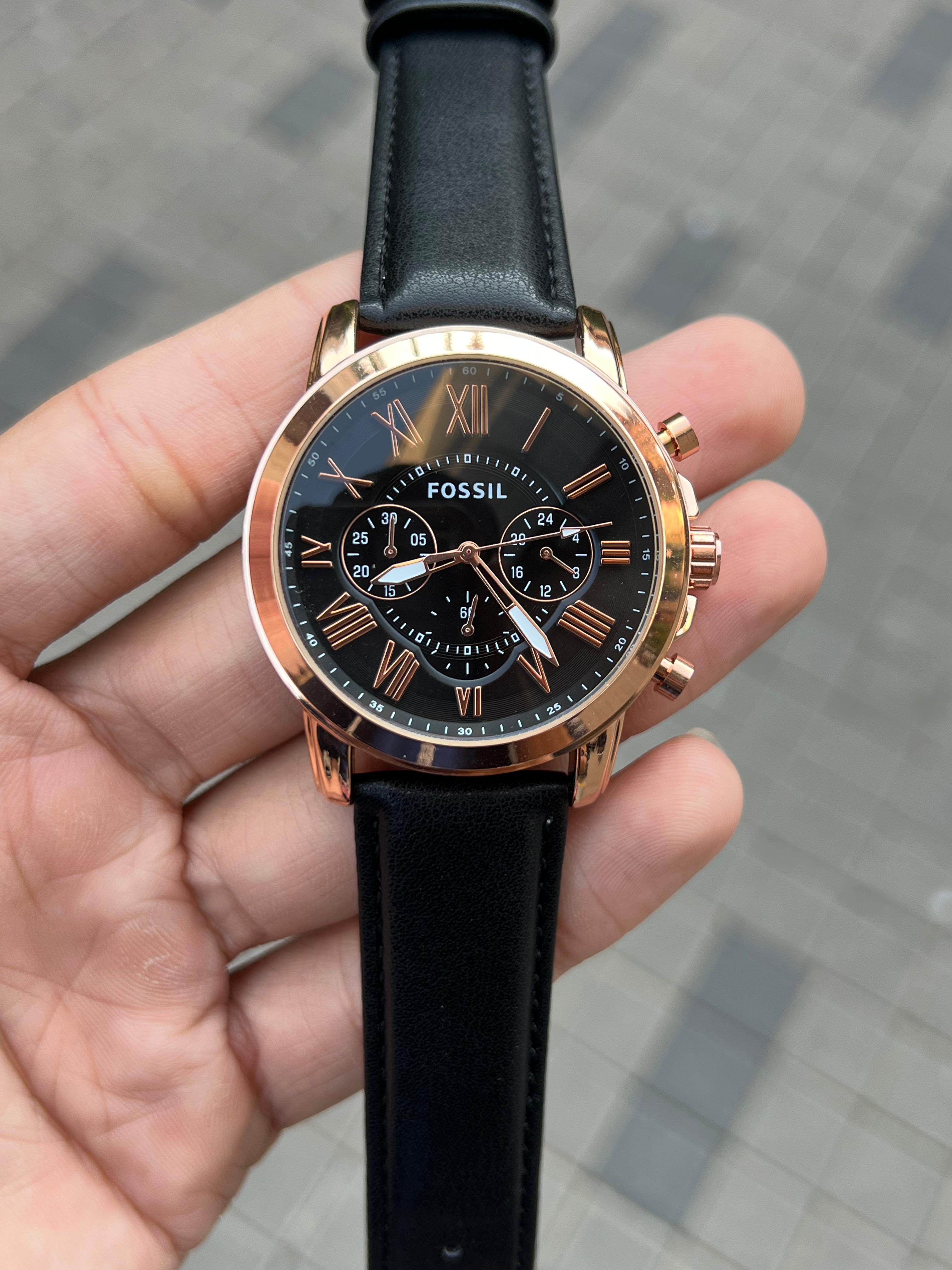 Fossiil Chronograph Leather Watch